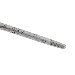 Crystal ball handle silver shaft brass end handmade Italian luxury walking cane handle detail