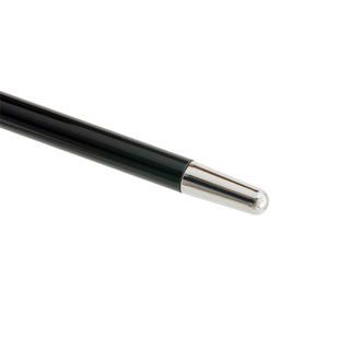 Snake head rubberized handle handmade Italian luxury walking cane detail