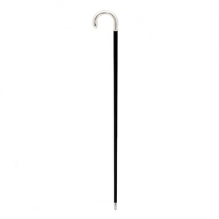Silver dandy handle classic designer handmade Italian luxury walking cane close-up