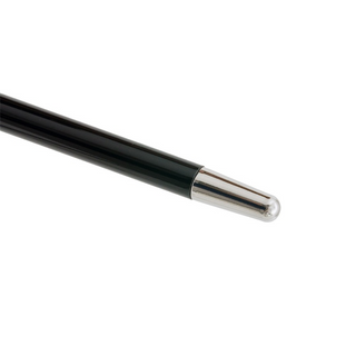 Black skull enameled handle handmade Italian luxury walking cane handle detail