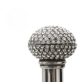 Swarovski crystal designer handmade Italian luxury walking stick close-up