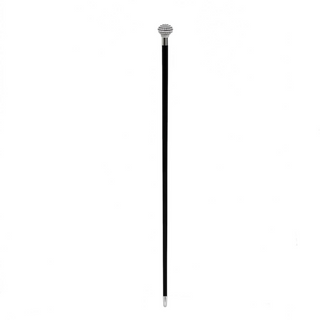 Swarovski crystal wooden stick brass tip handmade Italian luxury walking cane close-up