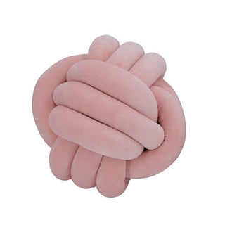 knotted ball throw pillow large decorative cushion unique knot design studio view
