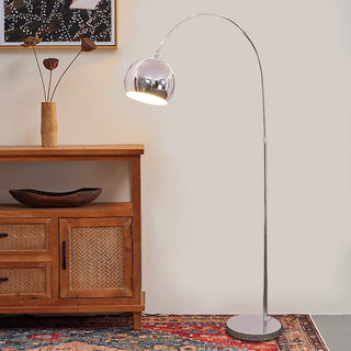 Chrome metal Bauhaus lamp front — designer E27 design
