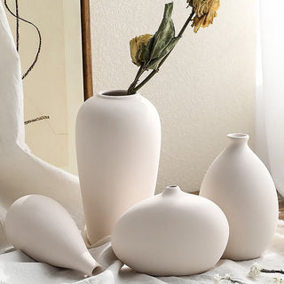 white ceramic vase modern graffiti art living room decoration side view