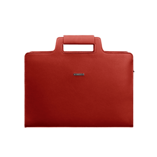 women leather laptop bag handmade durable briefcase businesswoman style front view