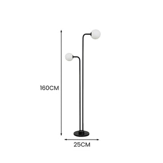 Black marble lamp setting — two glass lights E27 wide