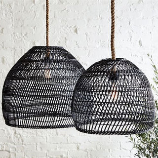 Handmade rope pendant lamp — boho-chic hanging fixture