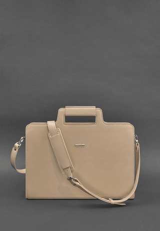 women leather laptop bag stylish durable business briefcase with strap close-up