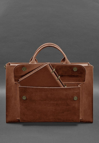 leather laptop bag vintage crazy horse leather briefcase detachable sleeve product view