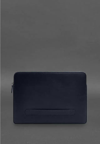 genuine leather laptop case zippered tech protector front pocket natural view