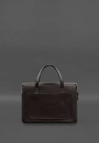 mens leather laptop bag handcrafted durable briefcase professionals top view
