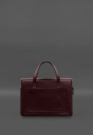 mens leather laptop bag handcrafted durable briefcase professionals angle view