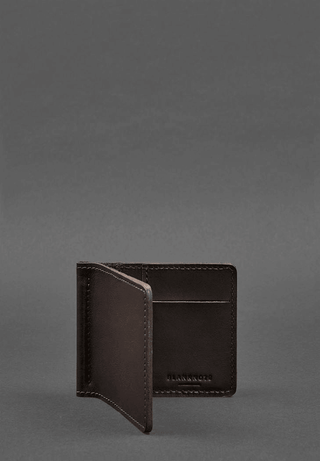 men's leather wallet haven slim durable leather wallet money clip card slots close-up