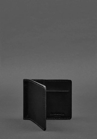 slim leather wallet haven money clip elegant durable billfold men's close-up