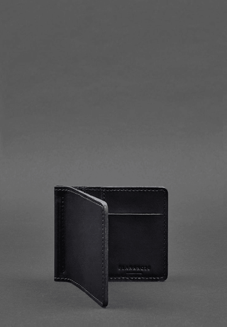 men's leather wallet haven slim money clip billfold card slots durable elegant close-up
