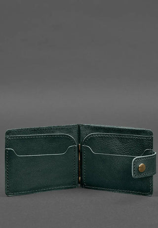 vintage leather purse clip haven slim stylish wallet retro texture design close-up
