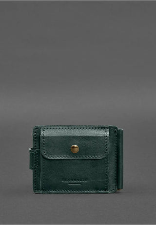 vintage leather purse clip haven slim stylish wallet retro texture design side view