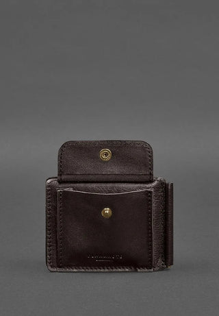 slim leather purse clip haven handcrafted durable card holder compact comfortable side view