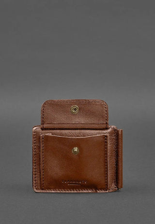 slim leather purse clip haven compact card holder comfortable grip sleek design side view