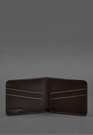 men's leather wallet haven compact slim billfold card slots elegant design close-up