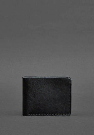 men's leather wallet haven compact slim genuine leather billfold minimalist card holder detail