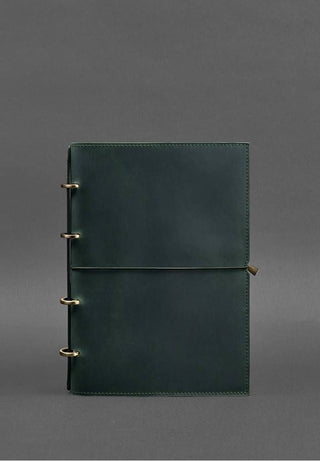 leather notebook rings a4 vintage leather planner replaceable inserts detail