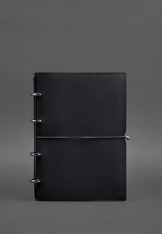 leather notebook rings a4 vintage leather planner replaceable inserts set view