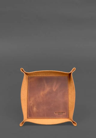 leather light brown desk organizer mat pen holder set alternate view