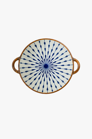 japanese floral-motif ceramic bowl