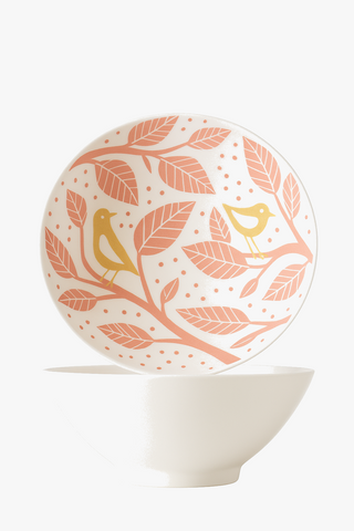 japanese floral-motif ceramic ramen bowl