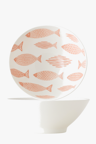japanese floral-motif ceramic ramen bowl