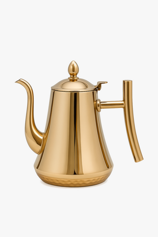 stainless steel kettle with infuser