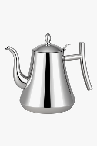 stainless steel kettle with infuser