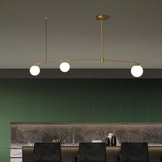 Modern glass sphere pendant light, round ball hanging ceiling lamp for dining room