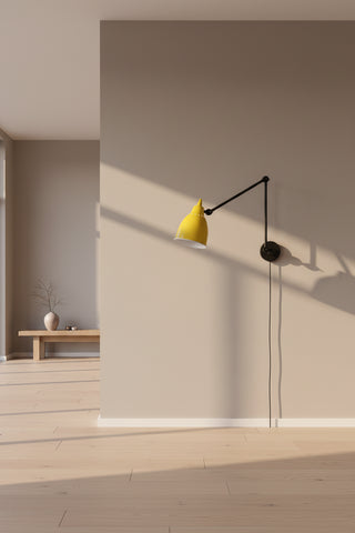 Industrial aluminum wall sconce E27 LED – modern front view