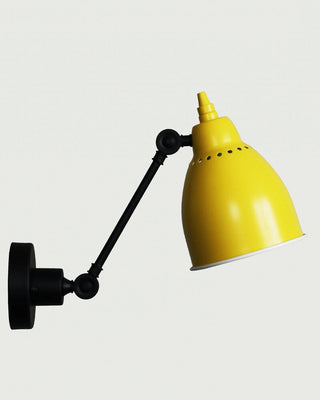 Industrial metal wall sconce E27 LED – angle view bold color