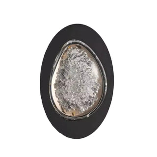 Ruralie crystal effect LED wall sconce silver – front view