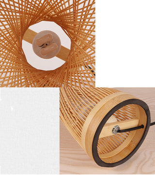 Natural fiber bird nest lamp — cozy warm ambient glow
