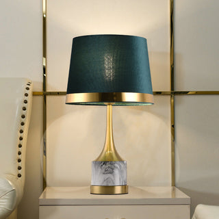 Green marble table lamp — luxury elegant close-up