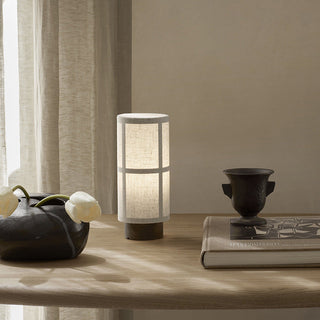 Cylinder natural fiber lamp — elegant warm ambient glow