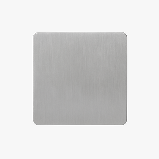 Light Grey steel blank socket cover