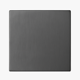 Dark Grey steel blank socket cover