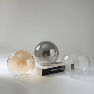 Glass Globe Wall Light – Adjustable Blown Glass Globe Lamp with Warm Brass Finish