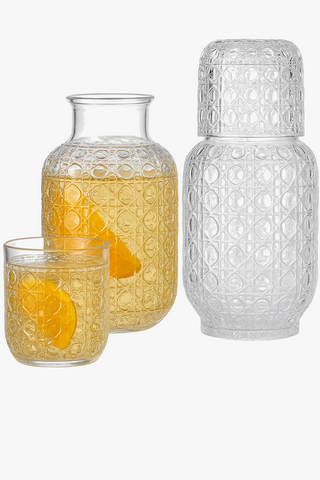 vintage glass bedside carafe