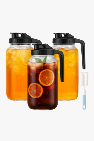 glass carafe with lid & handle