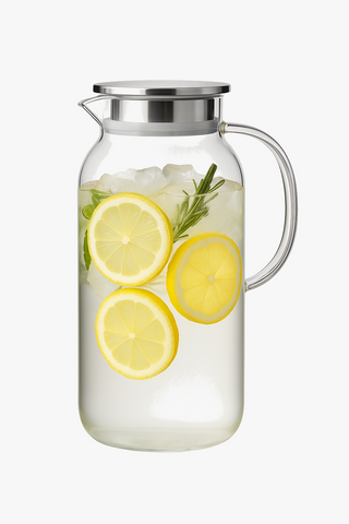 borosilicate glass carafe with lid