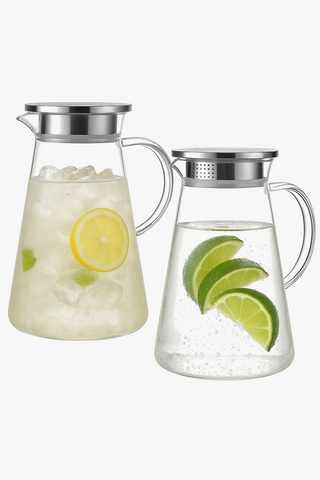 glass carafe & matching tumbler