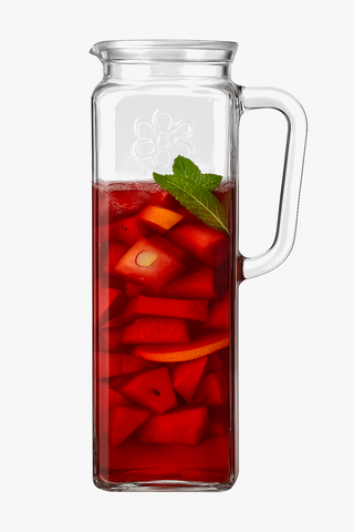 glass carafe with lid & handle