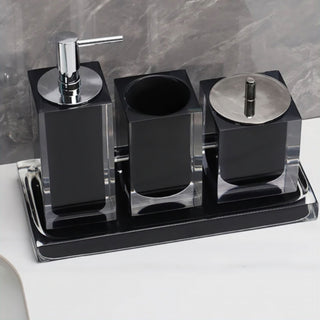 glass elegant durable bathroom set modern minimalist vanity decor detail